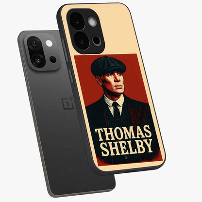 Vintage Mafia Authority Glass Case for 1+13S angled mockup showcasing glossy glass finish and dark vintage detailing