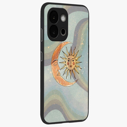 Celestial Harmony Vibes Glass Case for 1+13S side perspective highlighting harmonious detailing and sleek edges