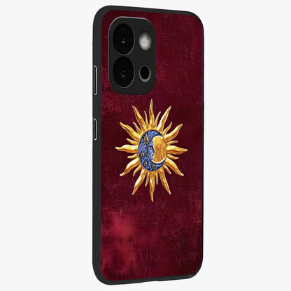 Celestial Unity Charm Glass Case for 1+13S side perspective highlighting detailed charm elements and sleek edges