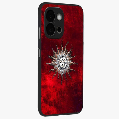 Cosmic Twin Eclipse Glass Case for 1+13S side perspective highlighting eclipse detailing and premium smooth build