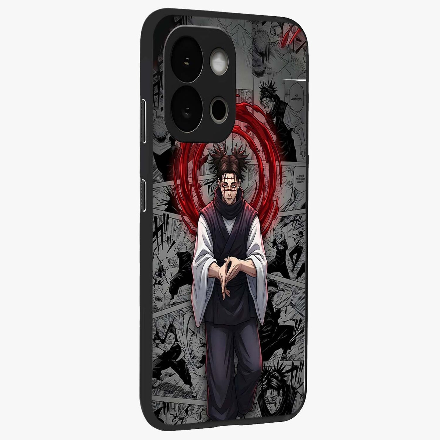 Cursed Ritual Ascension Glass Case for 1+13S side perspective highlighting bold mystical textures and sleek edges