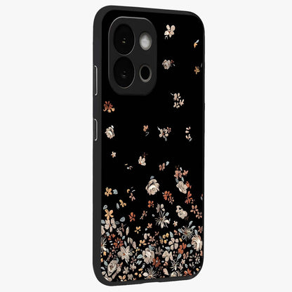 Dark Petal Aesthetic Glass Case for 1+13S side perspective highlighting refined textures and premium edge finish