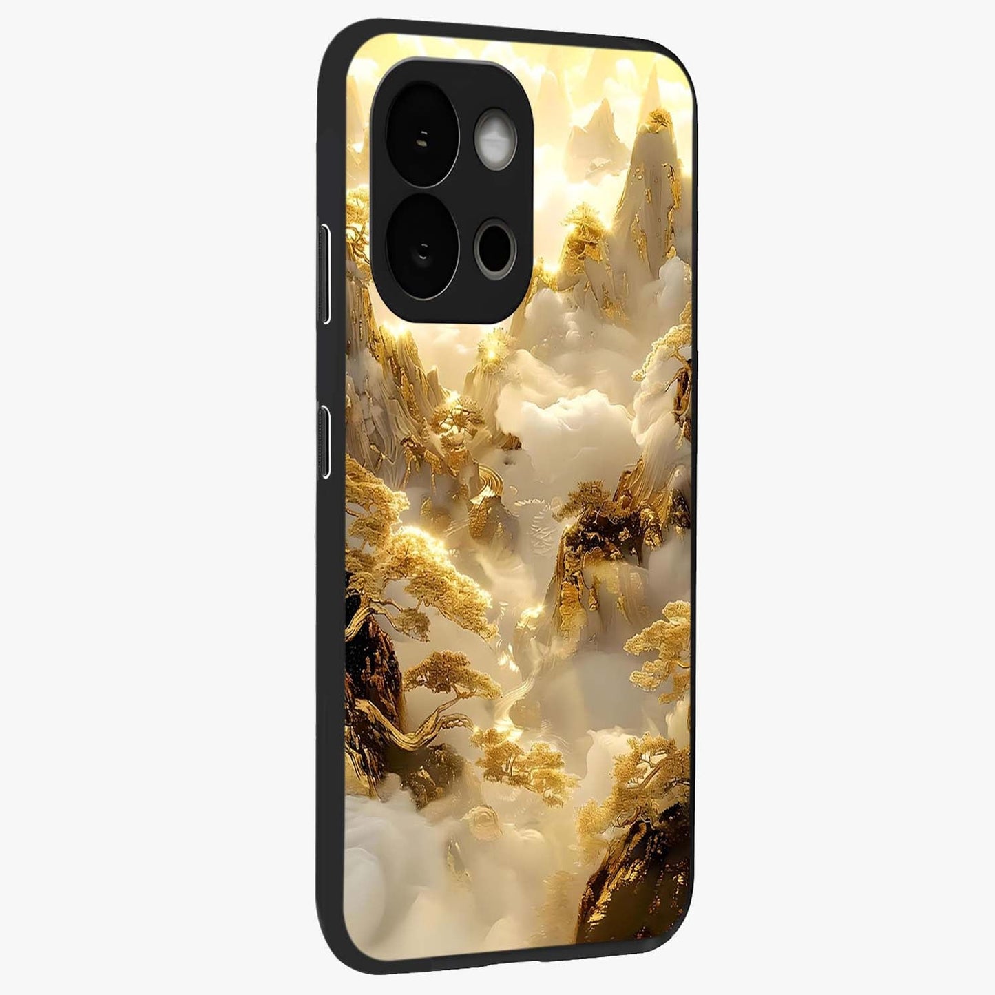 Gates of Illumination Glass Case for 1+13S side perspective highlighting intricate illumination textures and premium edges