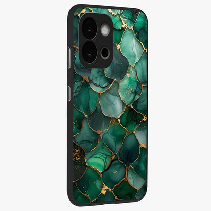 Geometric Polyester Pattern Glass Case for 1+13S side perspective highlighting sharp pattern textures and smooth premium build