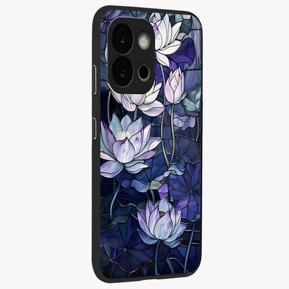 Gloss Petal Rush Glass Case for 1+13S side perspective highlighting smooth edges and rich petal textures