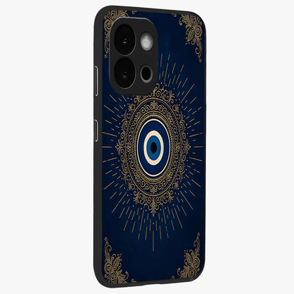 Golden Heart Glow Glass Case for 1+13S side perspective highlighting smooth heart detailing and premium edges