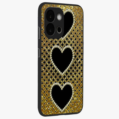 Golden Leaf Dreams Glass Case for 1+13S side perspective highlighting delicate leaf textures and smooth build