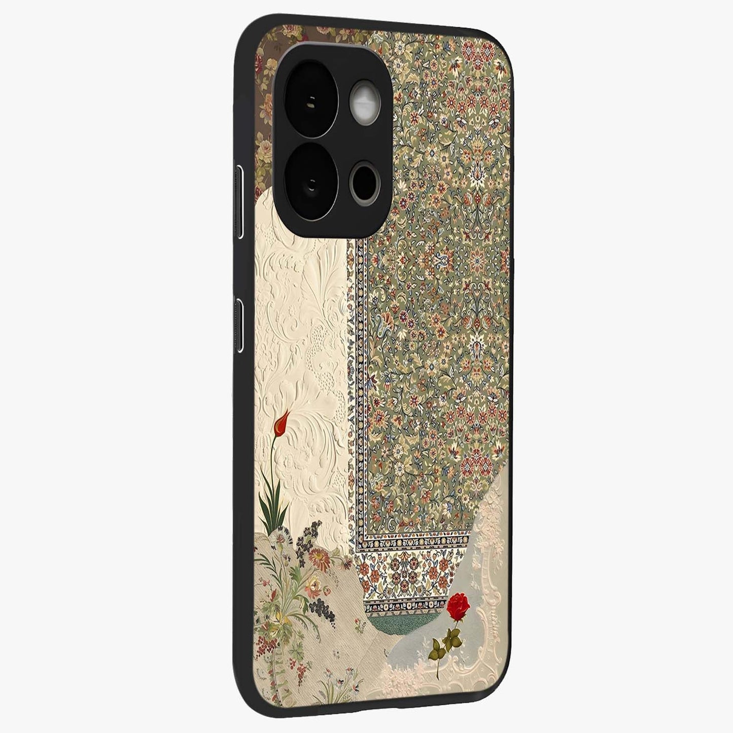 Heritage Textile Layers Glass Case for 1+13S displayed upright for detailed heritage visibility and premium finish.
