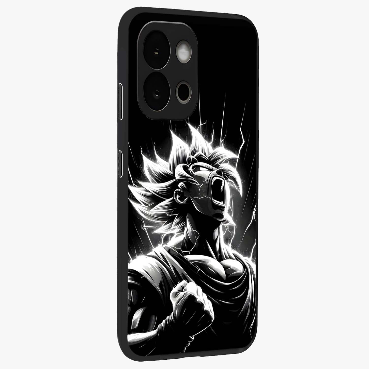 Limitless Power Unleashed Glass Case for 1+13S side perspective highlighting strong textures and sleek premium build