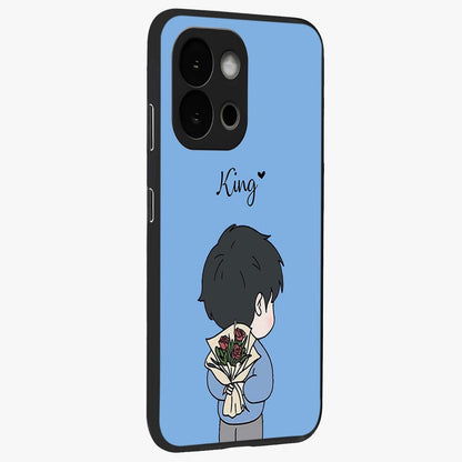 Love in My Hands Glass Case for 1+13S side perspective highlighting delicate detailing and sleek premium build