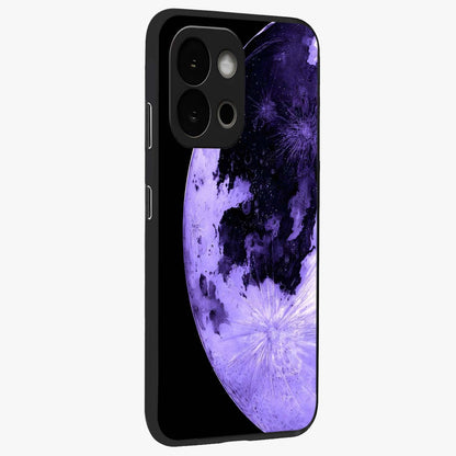Lunar Glow in Violet Glass Case for 1+13S side perspective highlighting celestial detailing and smooth build