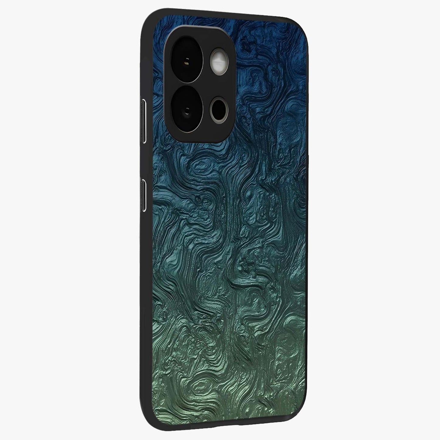 Marble Dream Blur Glass Case for 1+13S side perspective highlighting refined marble textures and premium edges