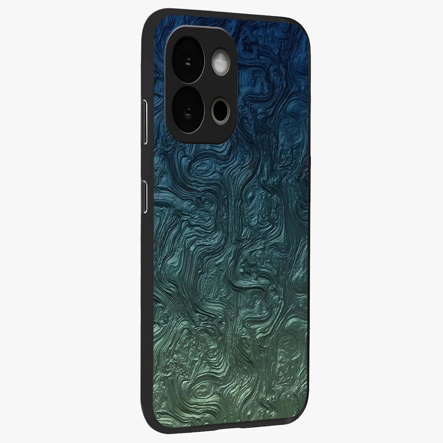Marble Dream Blur Glass Case for 1+13S side perspective highlighting refined marble textures and premium edges