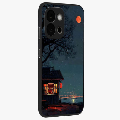 Midnight Lantern Glow Glass Case for 1+13S side perspective highlighting soft light textures and sleek build