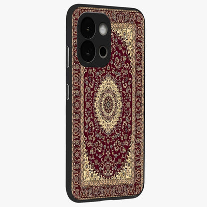 Royal Maroon Heritage Glass Case for 1+13S side perspective highlighting ornate textures and premium edges