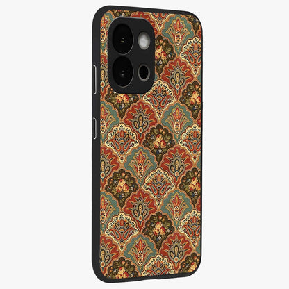 Royal Threadwork Glass Case for 1+13S side perspective highlighting detailed stitching textures and smooth premium build