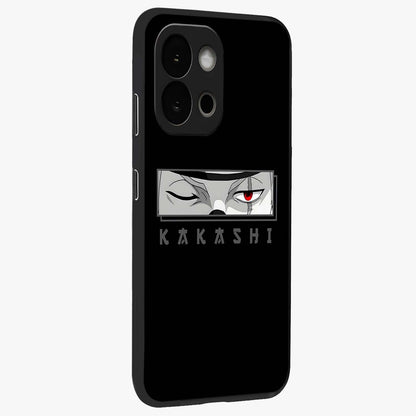 Scarlet Ninja Gaze Glass Case for 1+13S side perspective highlighting intense textures and premium edges