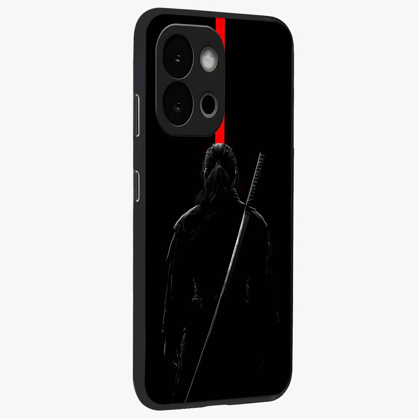 Silent Blade Resolve Glass Case for 1+13S side perspective highlighting sharp textures and sleek premium build