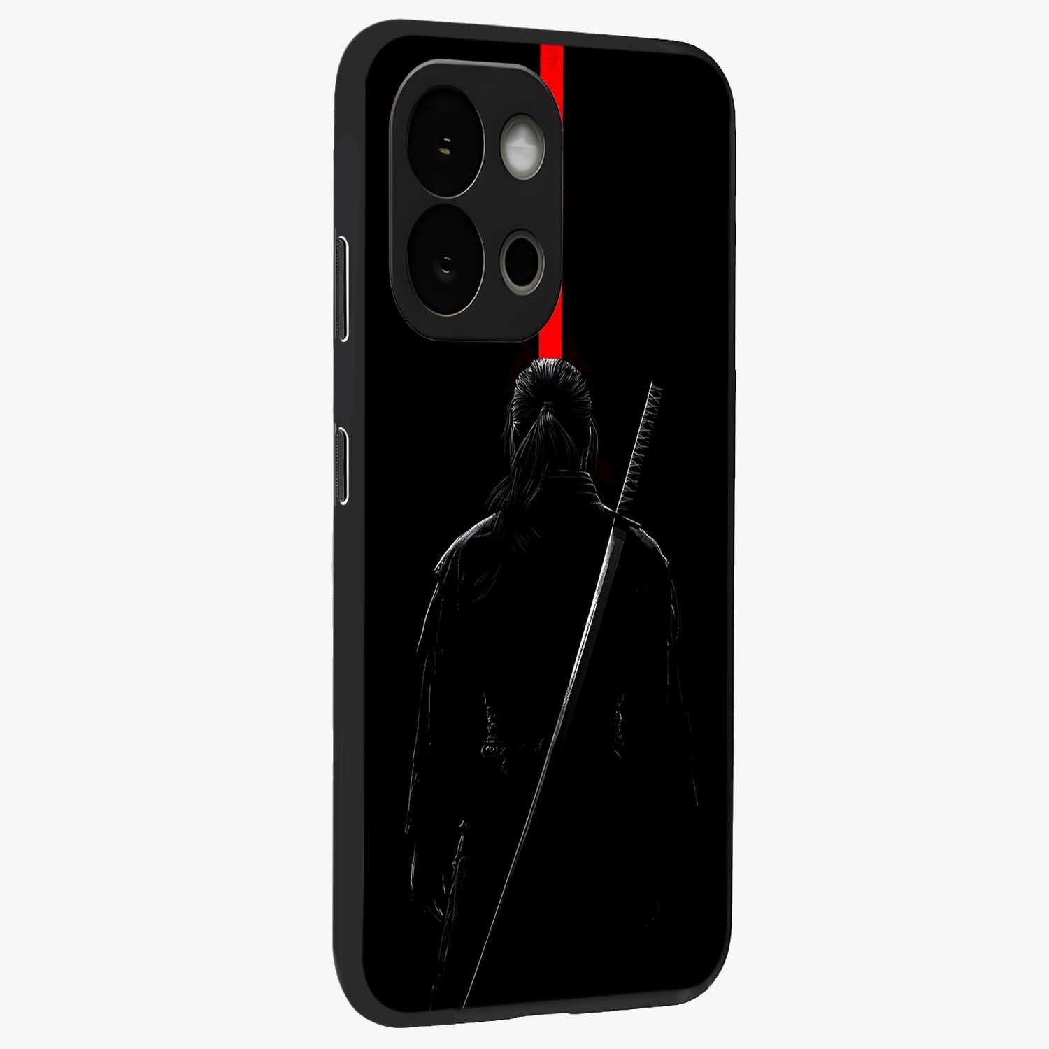 Silent Blade Resolve Glass Case for 1+13S side perspective highlighting sharp textures and sleek premium build