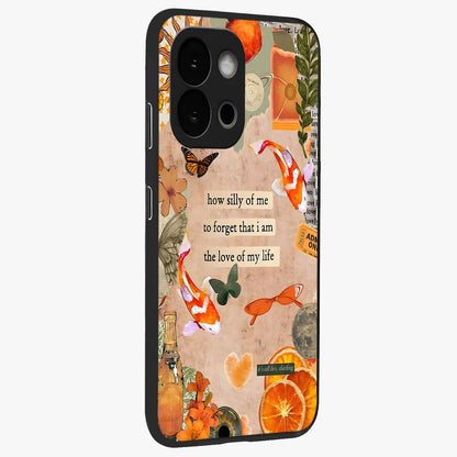Soft Chaos Aesthetic Glass Case for 1+13S side perspective highlighting fluid textures and premium edges