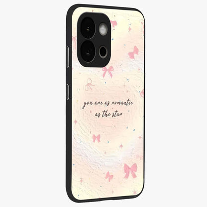 Starry Bow Romance Glass Case for 1+13S side perspective highlighting delicate detailing and premium edges
