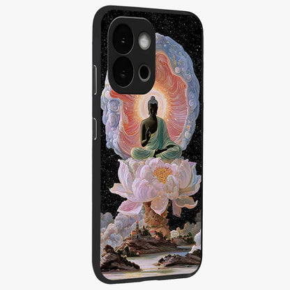 Zen Lotus Realm Glass Case for 1+13S side perspective highlighting refined textures and smooth premium build