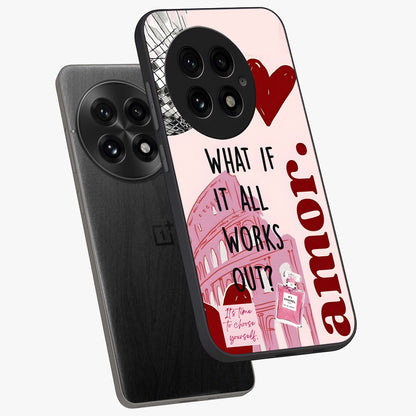 Amor Memory Scrapbook Glass Case for OnePlus 13 |1+13