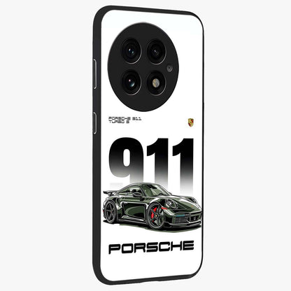 911 Turbo Dominance Glass Case for 1+13 stylish side perspective highlighting sleek edges and high detail sports car illustration