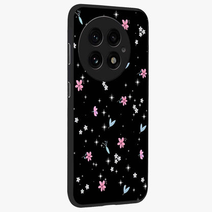 Black Aesthetic Wallpapers Glass Case for 1+13 side perspective highlighting sleek edges and premium dark design