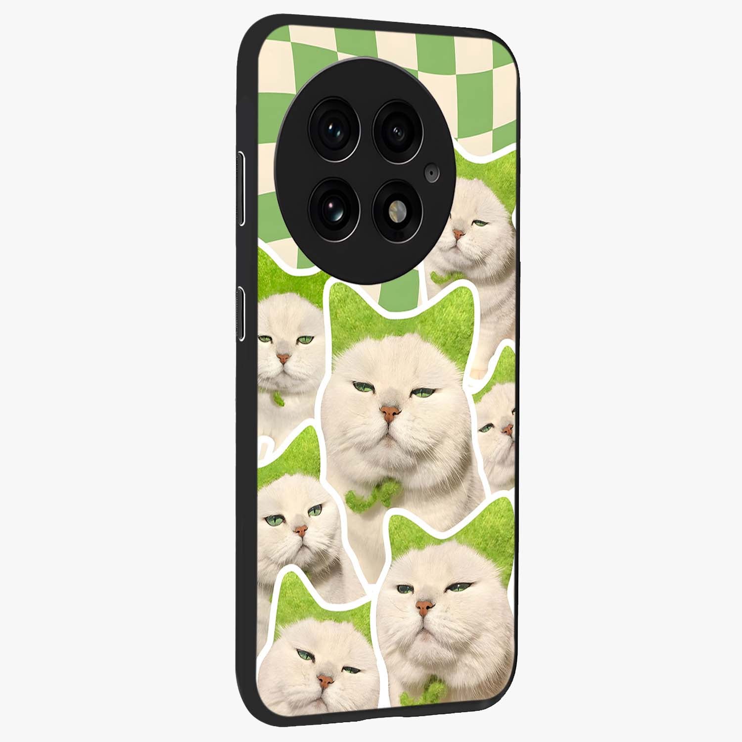 Cats Ethereal Bloom Glass Case for 1+13 side perspective highlighting delicate bloom details and smooth edges