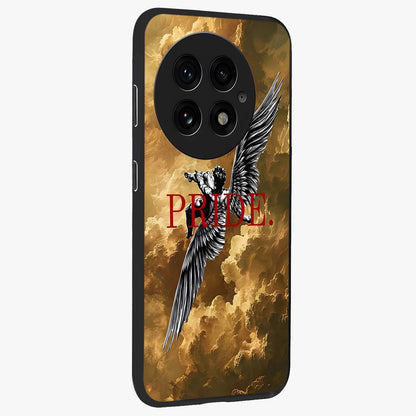 Celestial Fallen Pride Glass Case for 1+13 side perspective highlighting deep space textures and premium edge finish