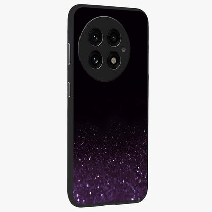 Glittery Purple Bokeh Glass Case for 1+13 side perspective highlighting glowing textures and sleek premium edges