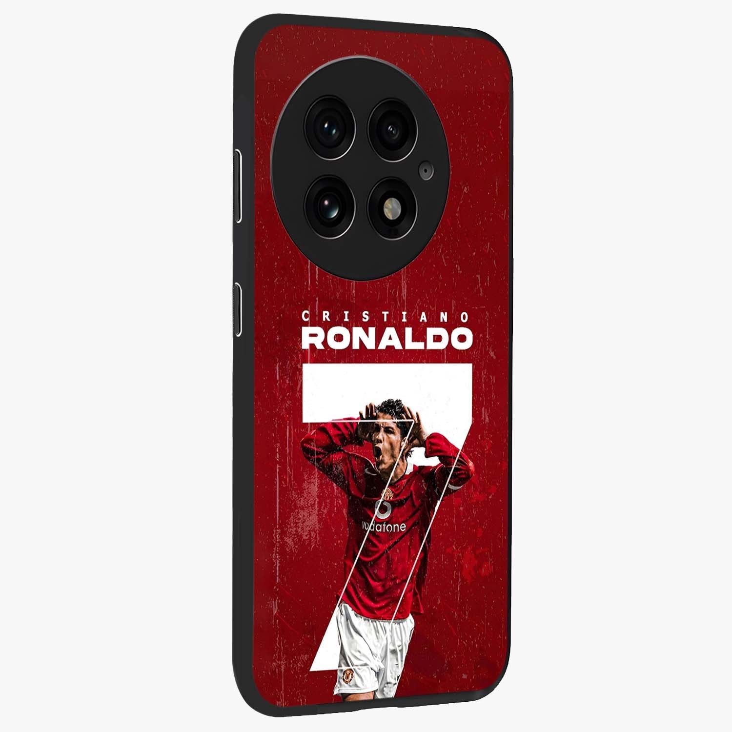 Goal Celebration Legacy Glass Case for 1+13 side perspective highlighting bold detailing and premium edge finish