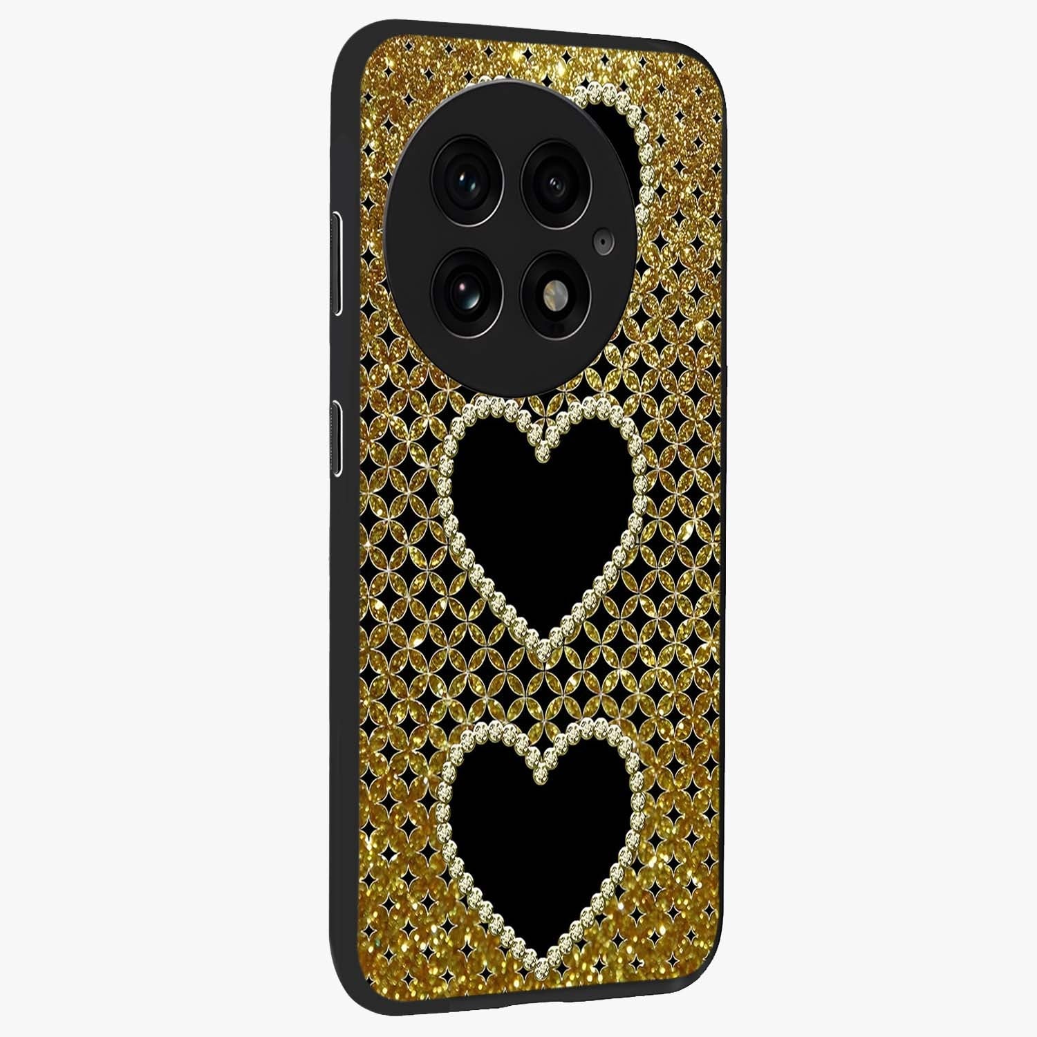 Golden Leaf Dreams Glass Case for 1+13 side perspective highlighting delicate leaf textures and smooth build