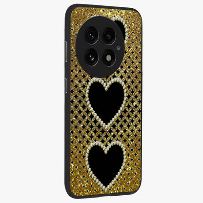 Golden Leaf Dreams Glass Case for 1+13 side perspective highlighting delicate leaf textures and smooth build