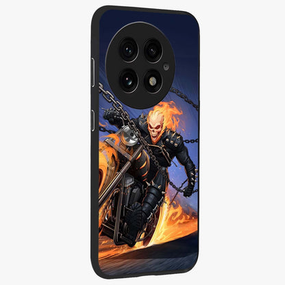 Inferno Chain Rider Glass Case for 1+13 displayed upright for bold action visibility and premium finish.