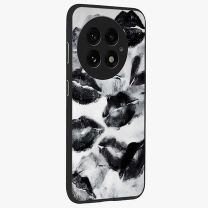 Midnight Kiss Marks Glass Case for 1+13 side perspective highlighting playful detailing and premium edge finish