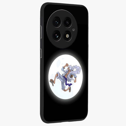 Moonlit Freedom Dance Glass Case for 1+13 side perspective highlighting dynamic detailing and premium edge finish