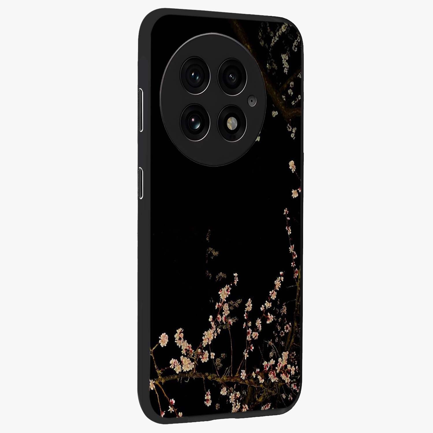 Petal Moon Light With Custom Name Glass Case for 1+13 side perspective highlighting custom typography and smooth premium build