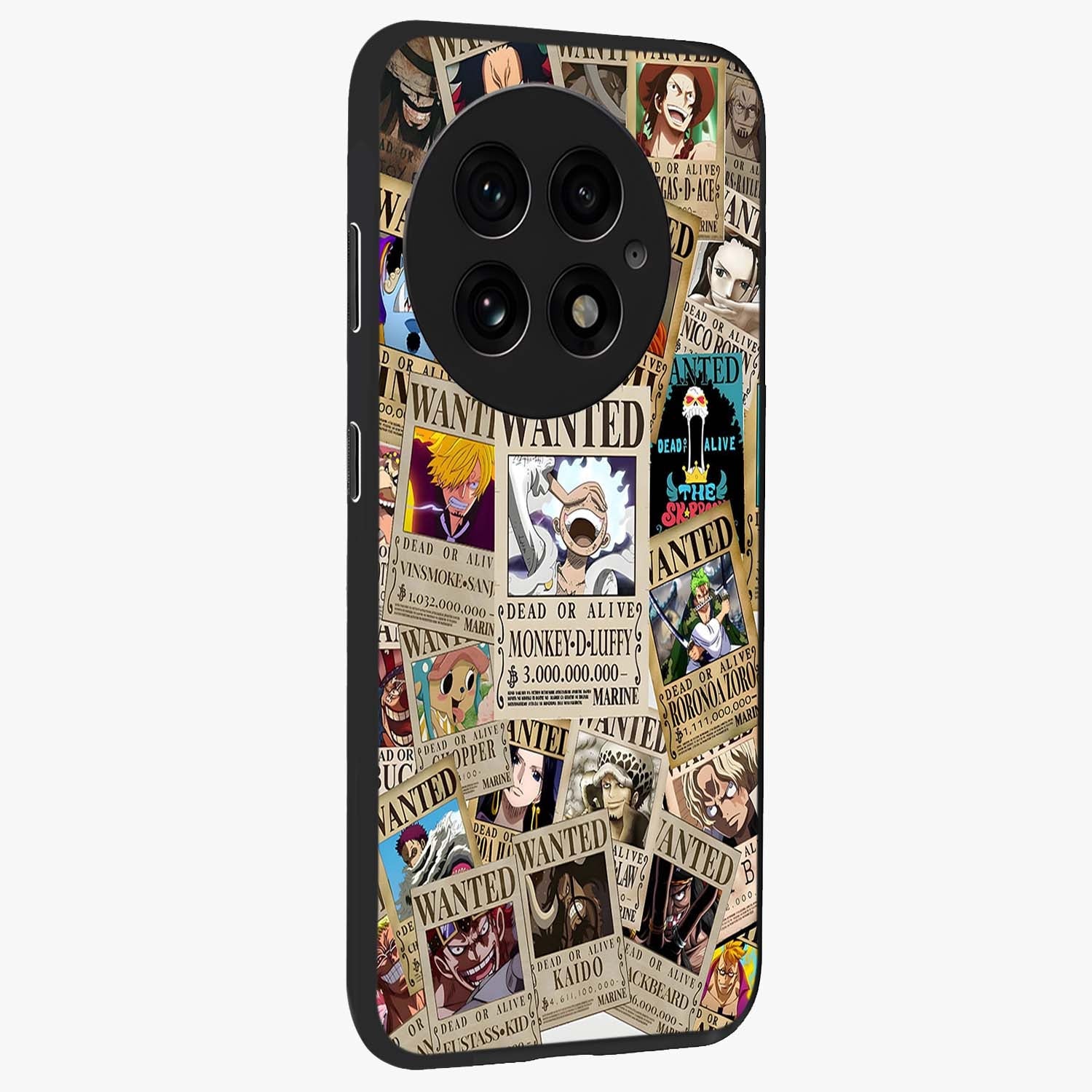Pirate Wanted Legends Glass Case for 1+13 side perspective highlighting detailed character textures and premium edges