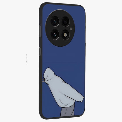 Quiet Painful Love Glass Case for 1+13 side perspective highlighting subtle detailing and smooth premium build