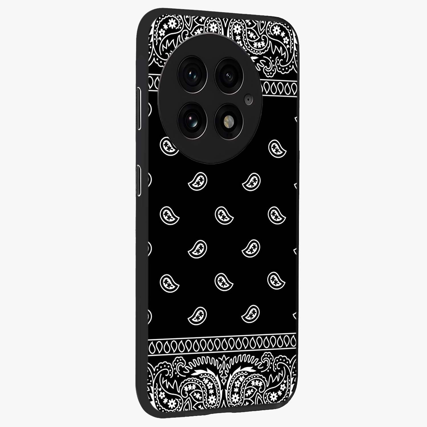 Retro Rebel Threads Glass Case for 1+13 side perspective highlighting bold detailing and smooth build