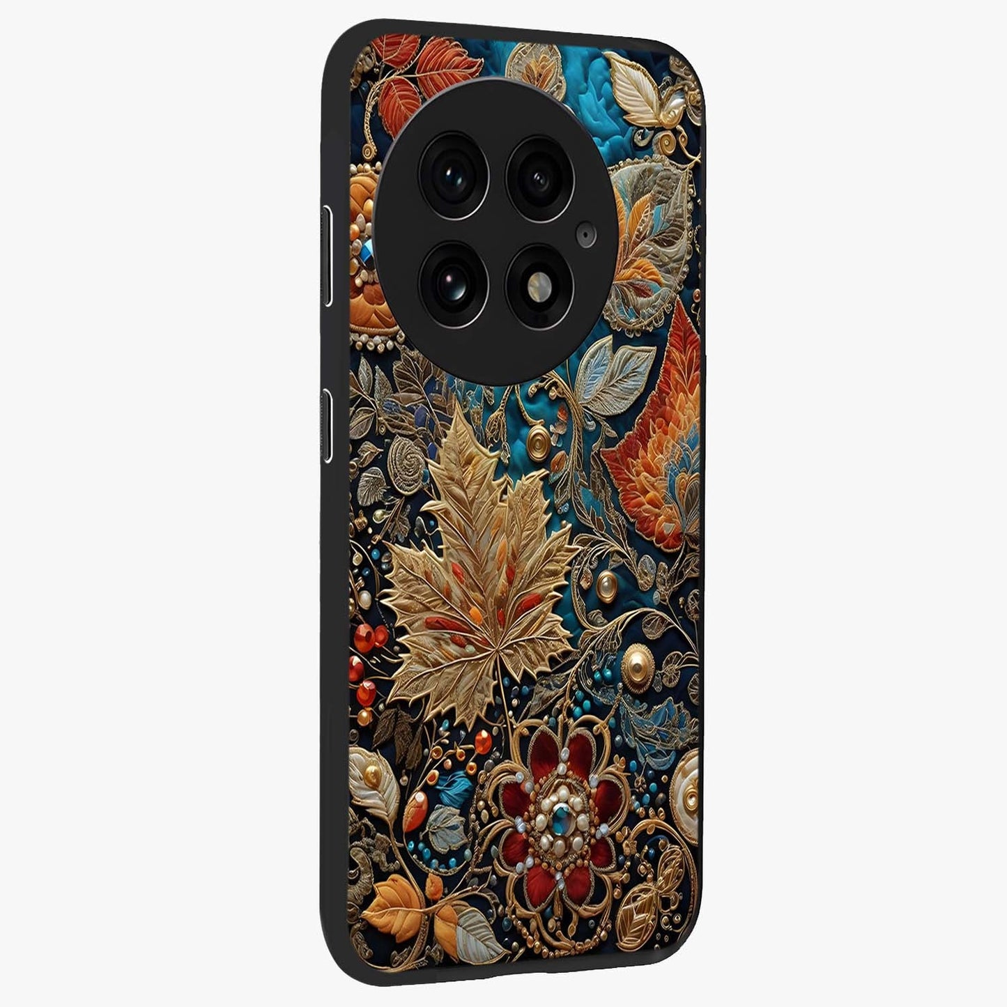 Royal Jewel Garden Glass Case for 1+13 side perspective highlighting intricate detailing and premium edges