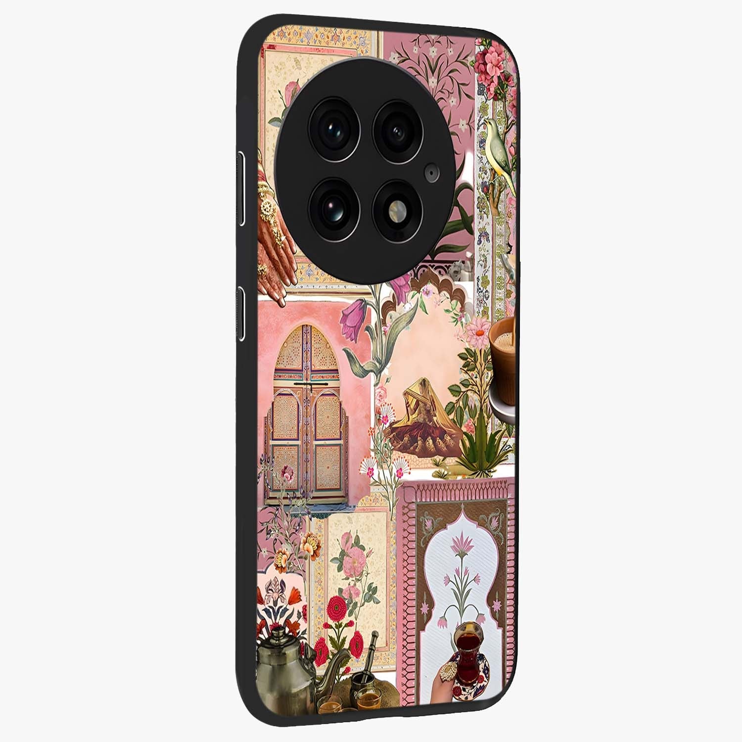 Royal Pink Legacy Glass Case for 1+13 side perspective highlighting smooth textures and premium edges