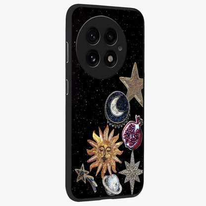 Scarlet Sky Flight Glass Case for 1+13 side perspective highlighting smooth sky textures and premium edges