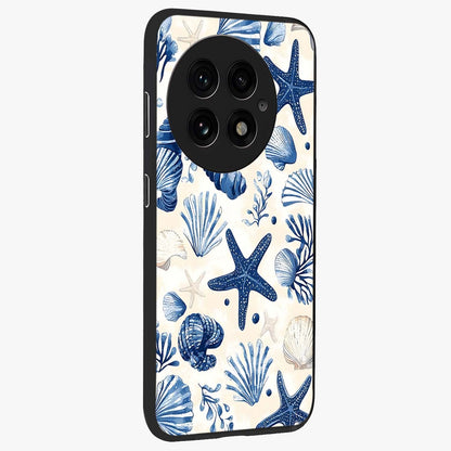 Seaside Starfish Magic Glass Case for 1+13 side perspective highlighting playful beach textures and sleek build