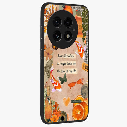 Soft Chaos Aesthetic Glass Case for 1+13 side perspective highlighting fluid textures and premium edges