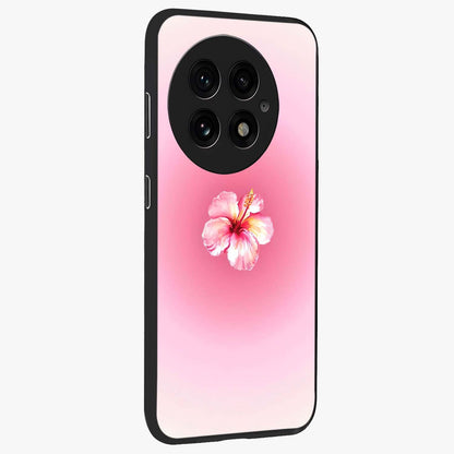 Soft Petal Serenity Glass Case for 1+13 side perspective highlighting refined petal textures and premium edges