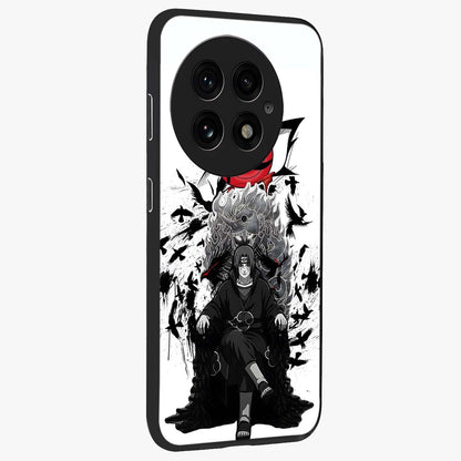 Uchiha Shadow Throne Glass Case for 1+13 side perspective highlighting bold character textures and premium edges