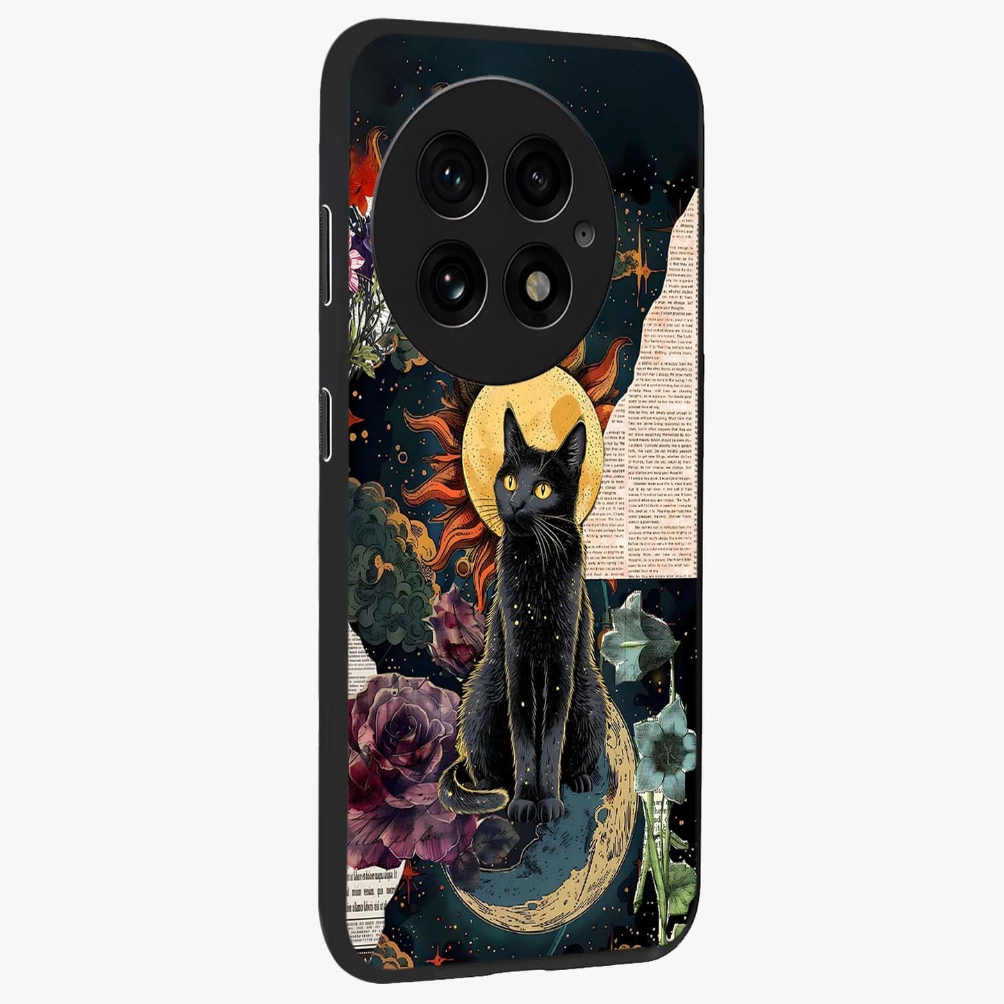 Celestial Black Cat  Glass Case for OnePlus 13 |1+13